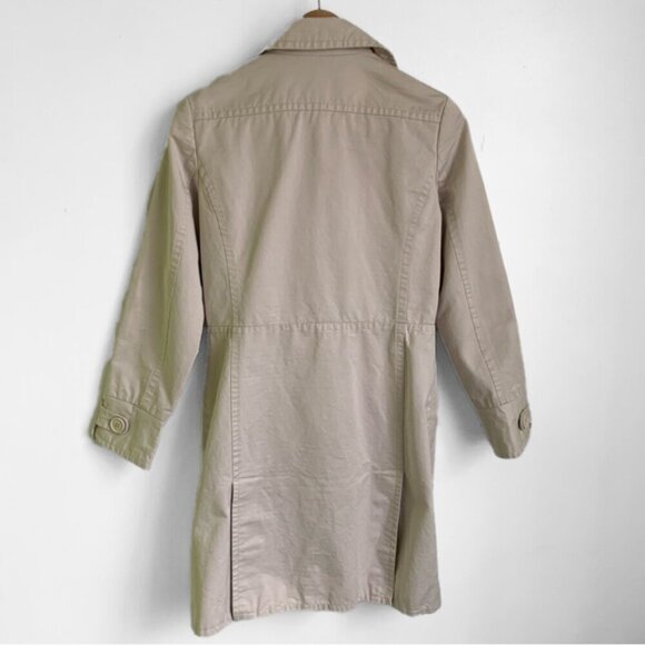 Joe Fresh Cream Cotton Trench Coat Jacket - Picture 2 of 7